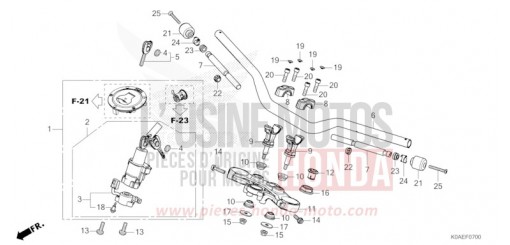 HANDLE PIPE/TOP BRIDGE CBF300NAN de 2022